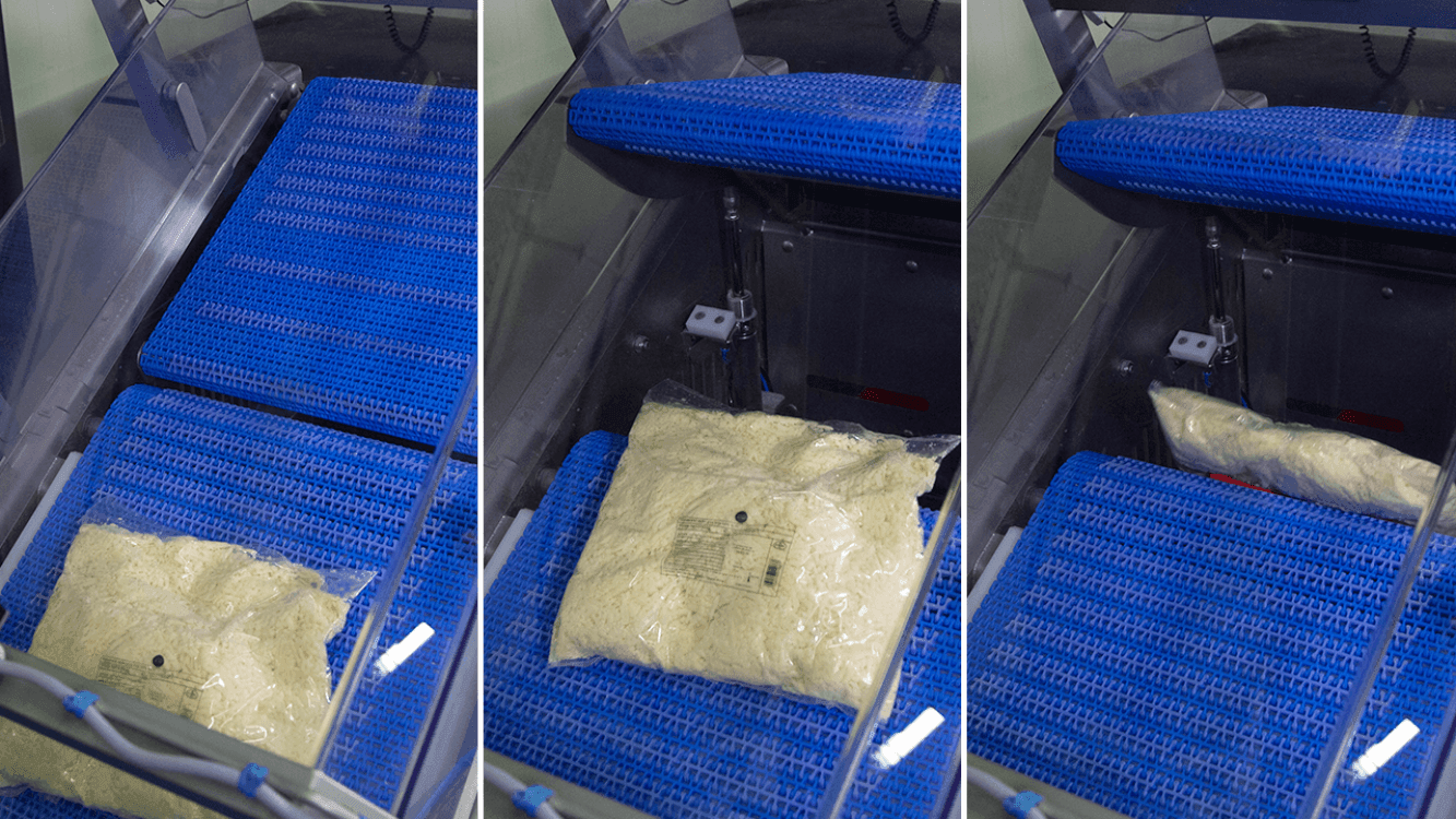 Käsetüte von Metalldetektoren aussortiert