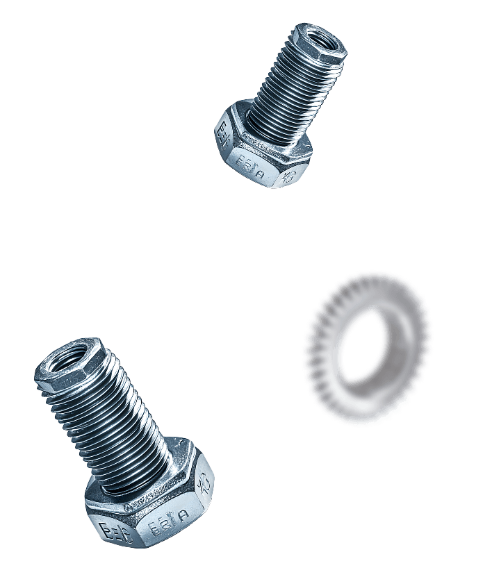 Schrauben und Muttern als Symbol für Handwerkskunst und Technik bei Jansen